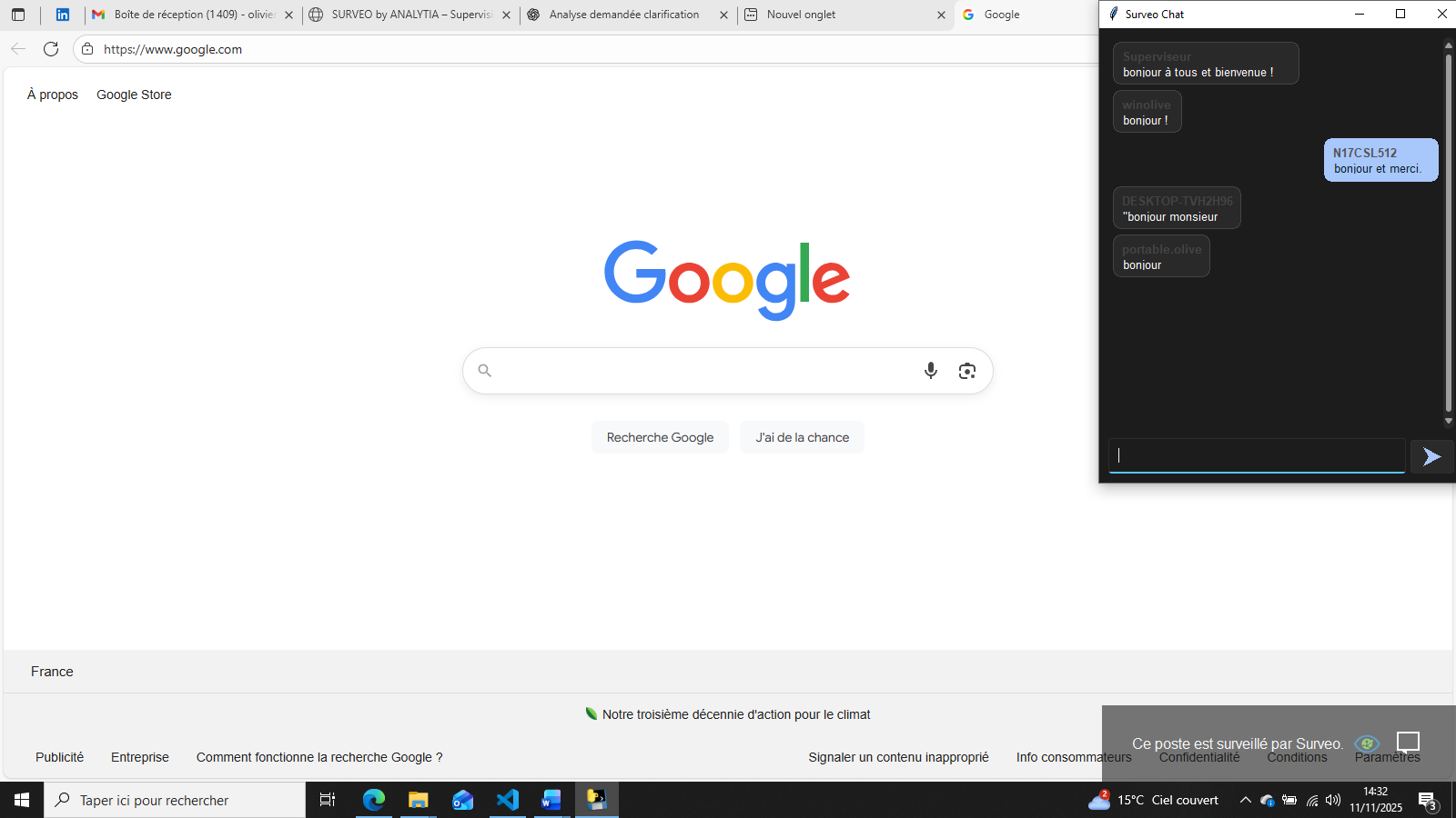 Chat entre professeur et élève